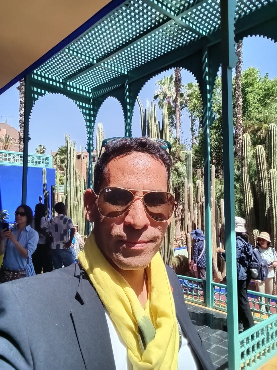Moroccan spice market with colorful displays
